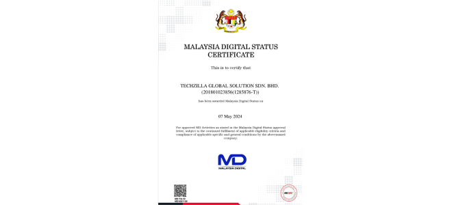 Malaysia Digital Company (MD) Status.